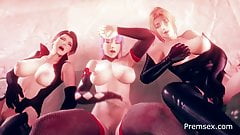 Hard gangbang for sexy girls. Big monster dicks hard fuck.