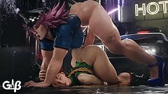 Poison’s Futa Cock Is Too Big For Chun-Li and Cammy