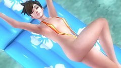 Sexy and Hot Tracer from Overwatch has a juicy big ass.
